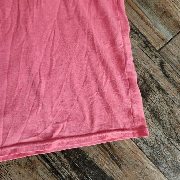 ☔️🔺️American Eagle Hot Pink Graphic Classic Fit Short Sleeve Top Large - Picture 6 of 8